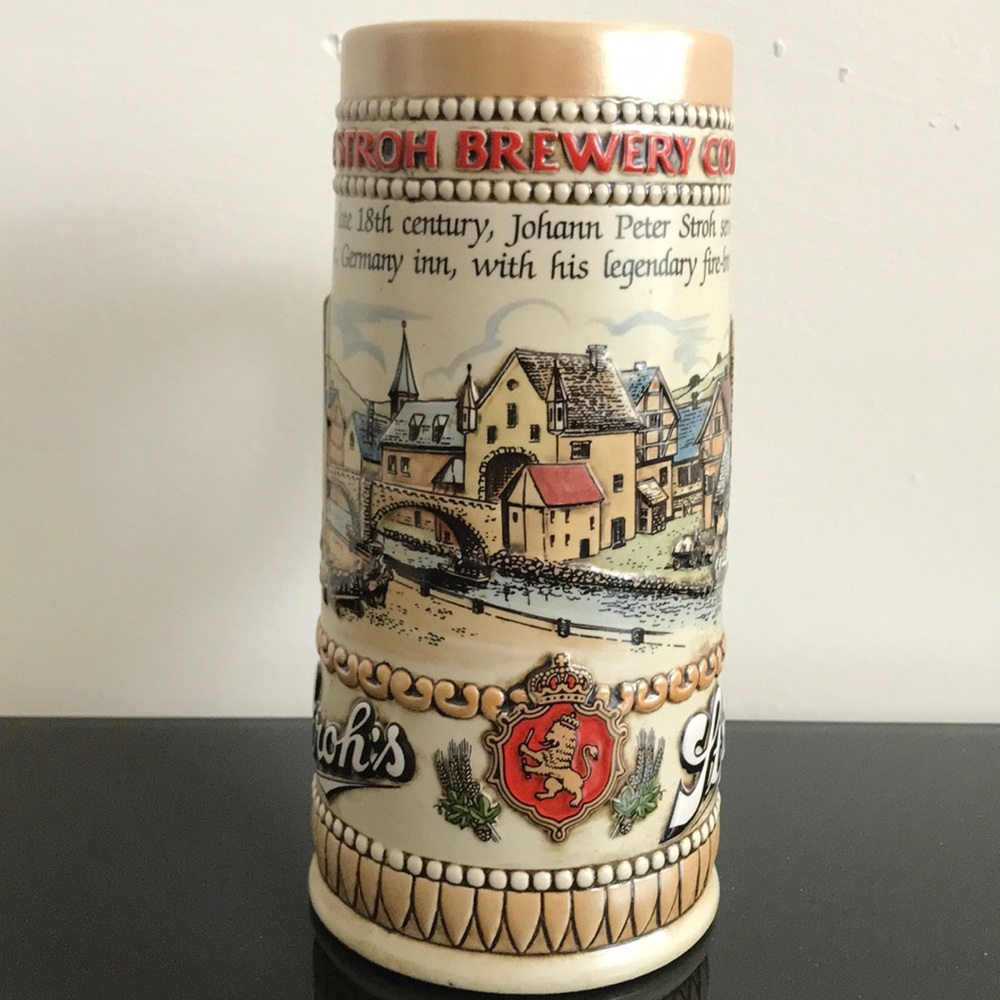 Vintage Commemorative Stroh’s Beer Stein